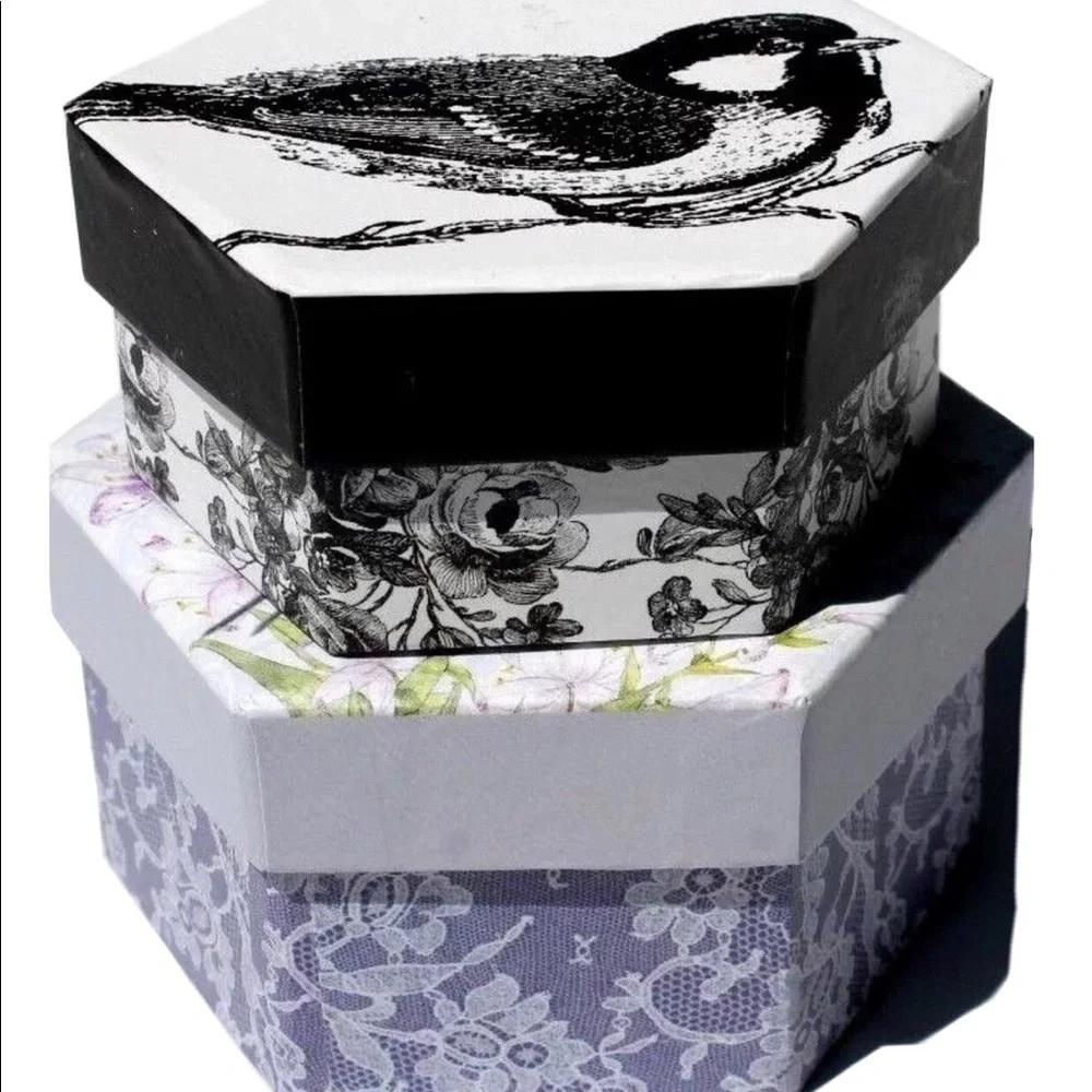 Poulain Purple Bird Trinket Small Gift Boxes, 2 ct